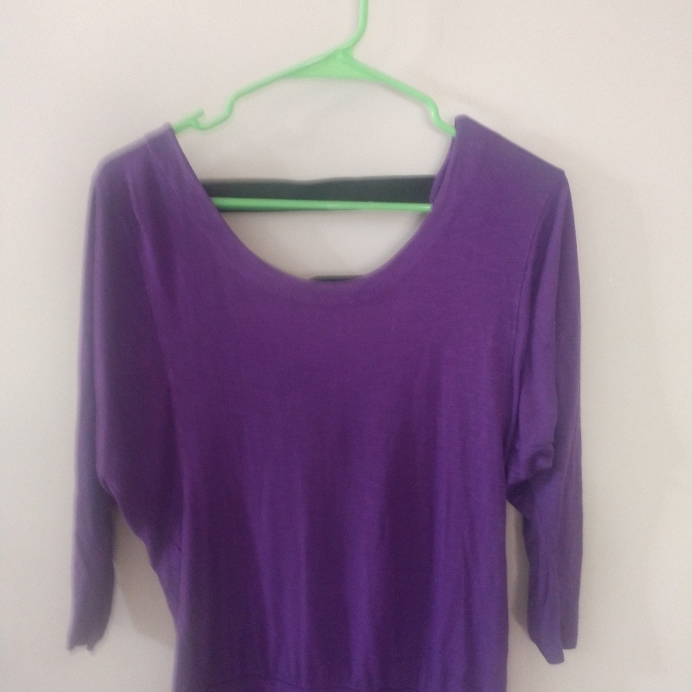 Cute Purple Top with Black Straps in the back